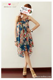 爛漫一夏 Zee Amor 2012芍藥花高腰吊帶連衣裙的時(shí)尚印記